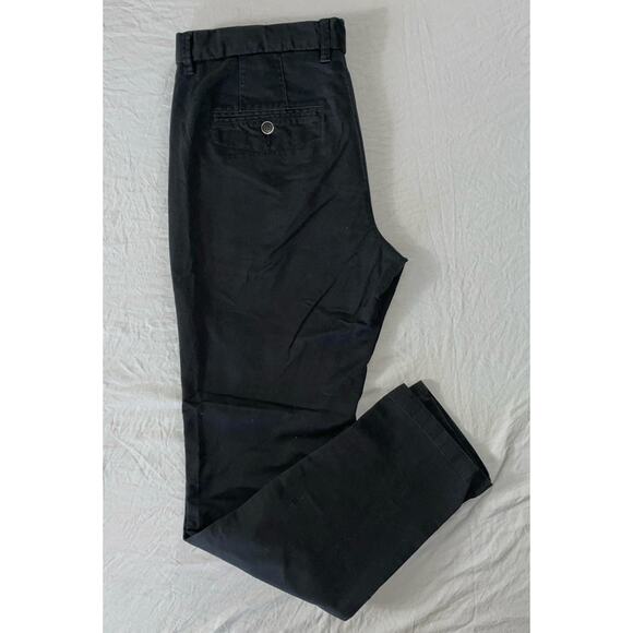 Perk Slim Fit Stretch Flat Front Cotton Chino Pants. Black, Men's 33X30.5. EUC! - Picture 2 of 8